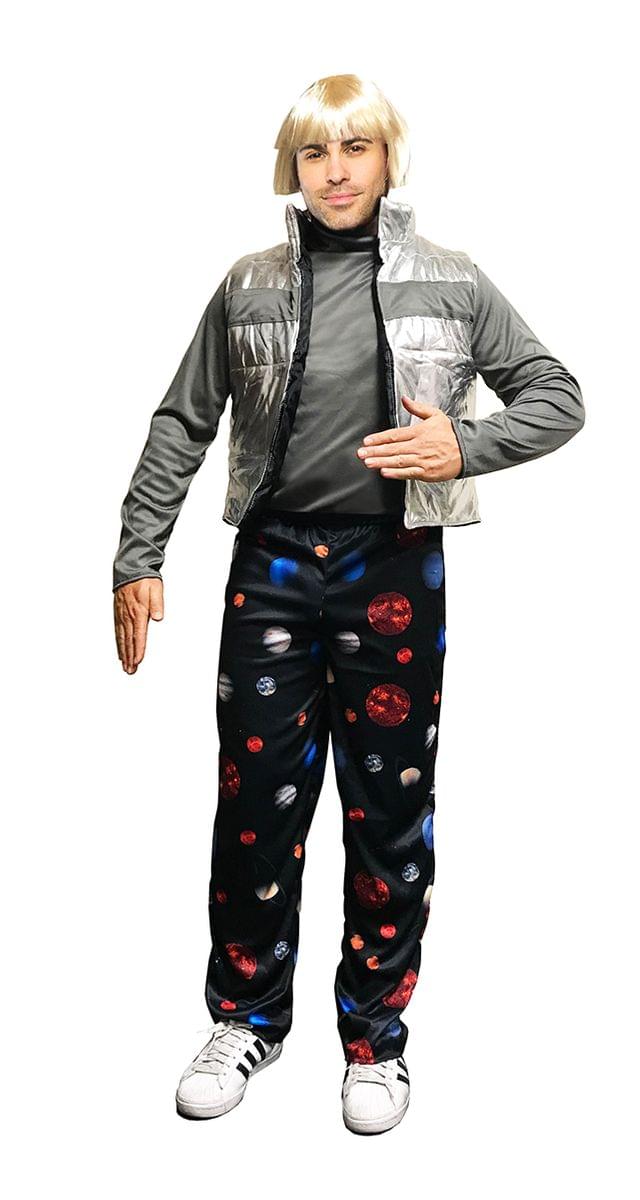SNL Space Pants Costume Complete with Wig and Vest | Men&#x27;s