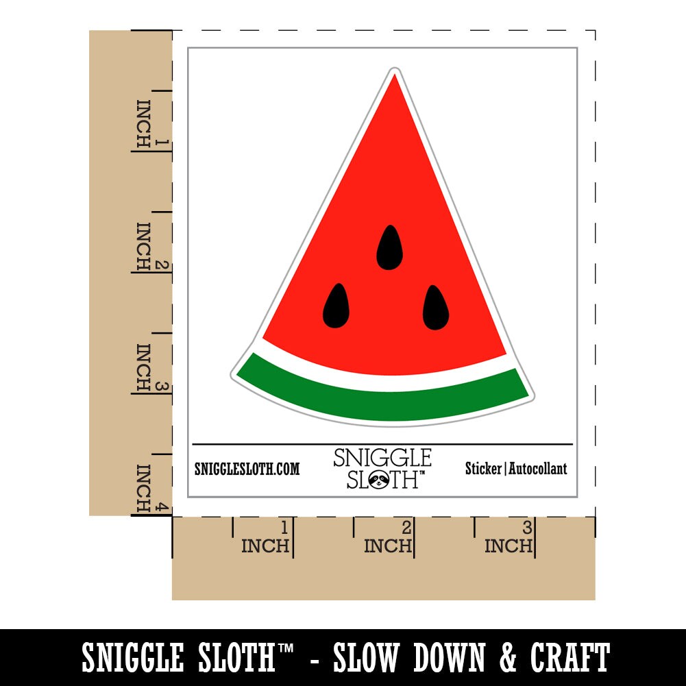 Watermelon Wedge Waterproof Vinyl Phone Tablet Laptop Water Bottle Sticker Set - 5 Pack