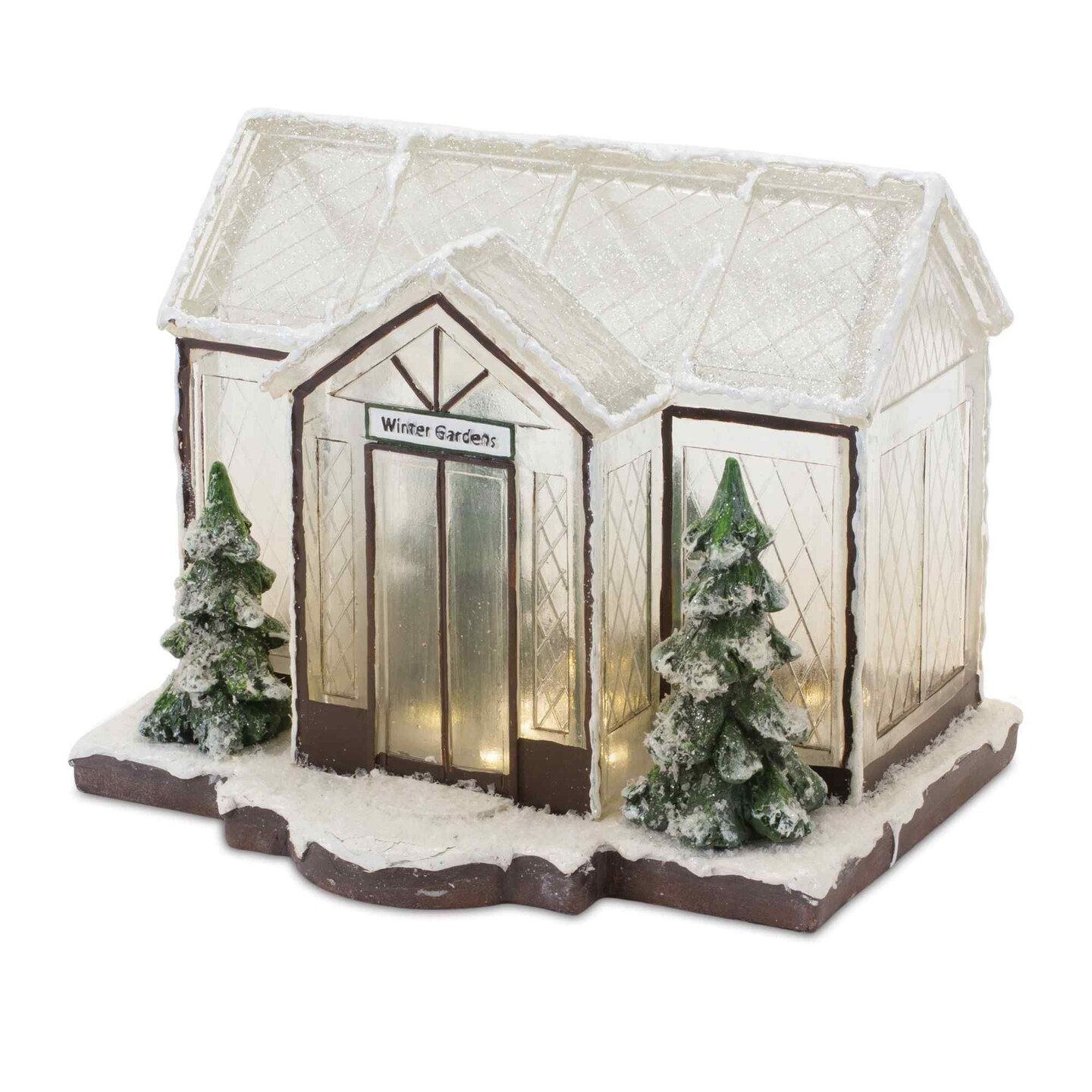 Melrose LED Lighted "Winter Garden" Greenhouse Christmas Tabletop Decoration - 10"