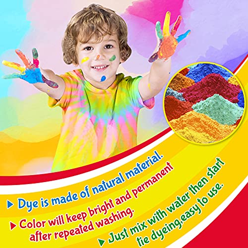 Tie Dye Kit, 35 Colors Fabric Tyedyedye Kit, Non-Toxic Tye Dye Kit for Kids, Adults, Large Groups, Handmade Party