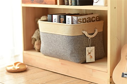 TheWarmHome Small Storage Baskets for Organizing,Storage Baskets for  Shelves,Small Fabric Storage Bins W/Handles For Closet Nursery Toy  Decorative