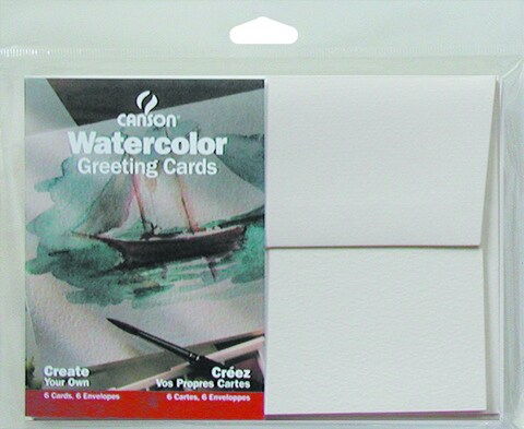 BLANK WATERCOLOR CARDS AND ENVELOPES COLD PRESS 5X7 30 PC