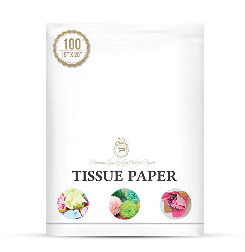 Basic Solid White Bulk Tissue Paper 15" x 20" - 100 Sheets