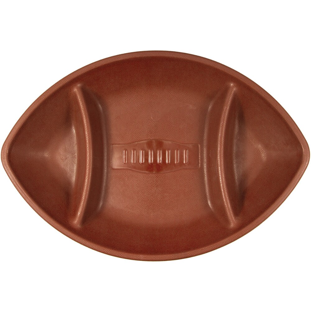 Party Central Pack of 6 Brown Football Chip and Dip Party Trays 17&#x22;