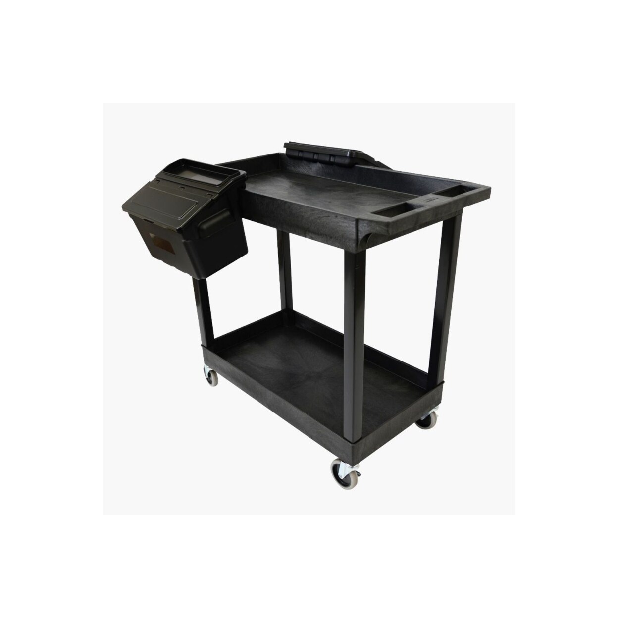 Luxor Furniture   32&#x22; x 18&#x22; Tub Cart -Two Shelves with Outrigger Utility Cart Bins