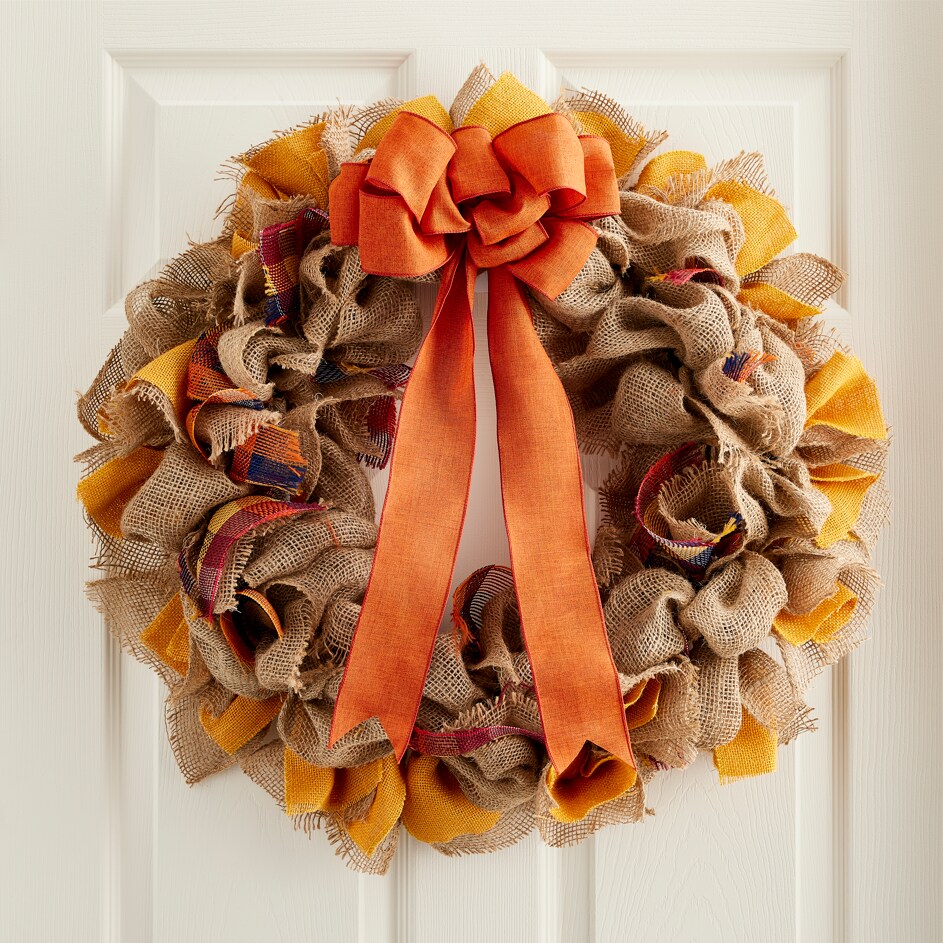 Burlap and Ribbon Wreath Classes Michaels