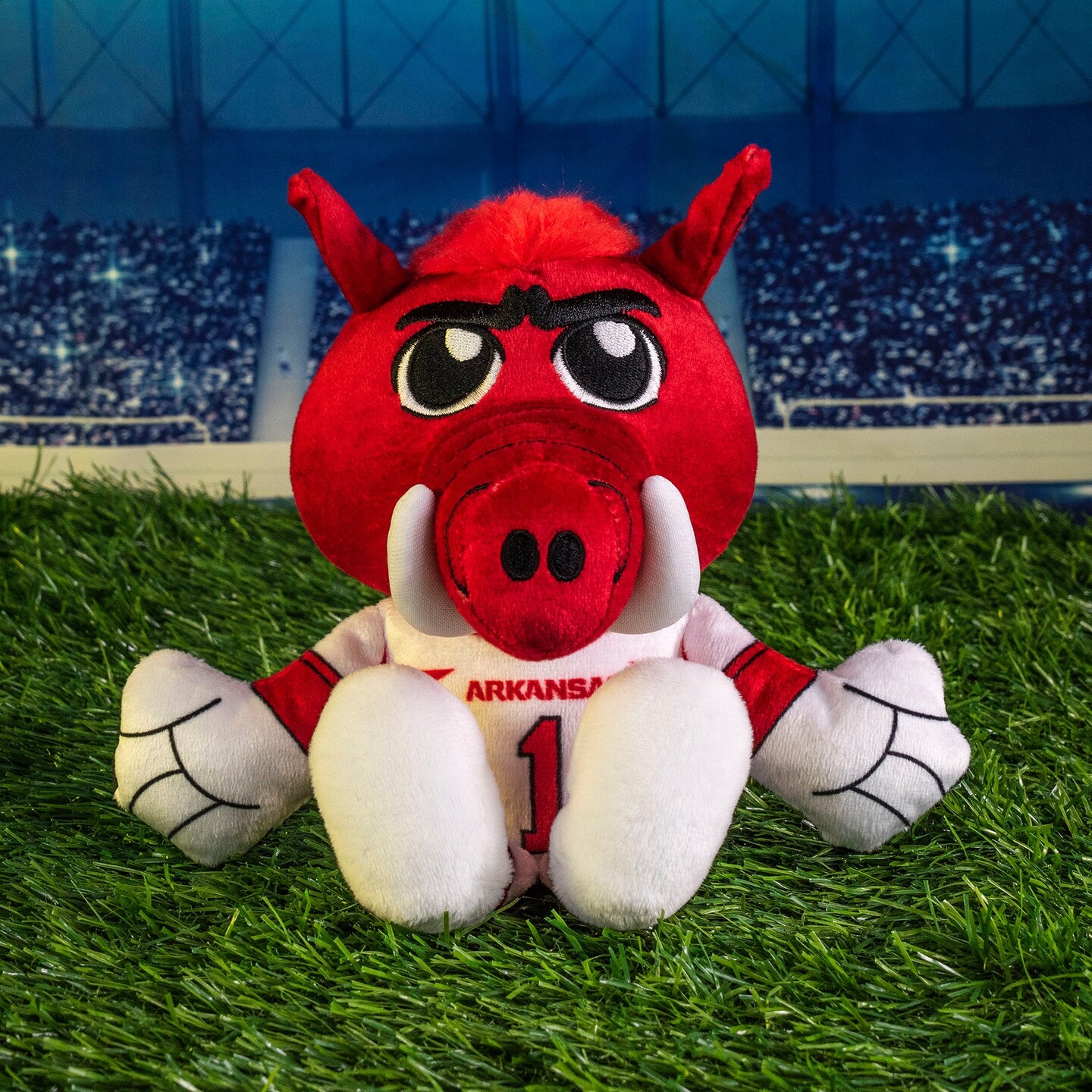 Bleacher Creatures Arkansas Razorbacks Big Red 8&#x22; Mascot Kuricha Sitting Plush