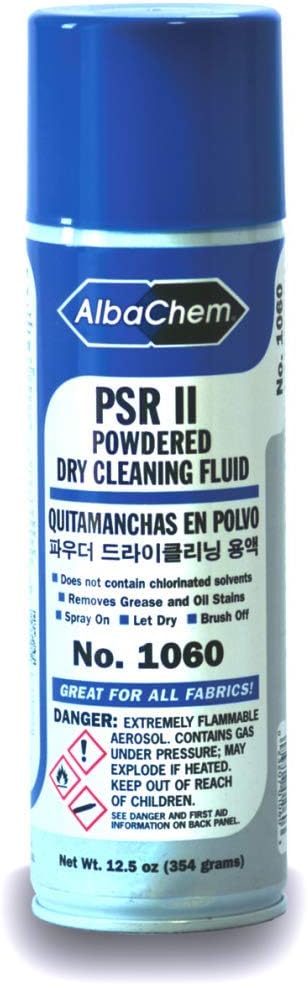 AlbaChem PSR II Powdered Dry Cleaning Fluid Can Spray Spot Remover 12.5 Oz
