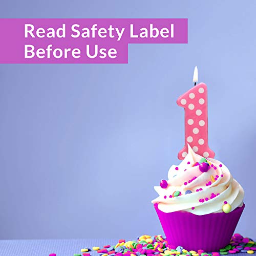 Girl Polka Dot No. 1 Birthday Party Wax Candle For Cake Decorations, 3.25” Tall, Pink & White