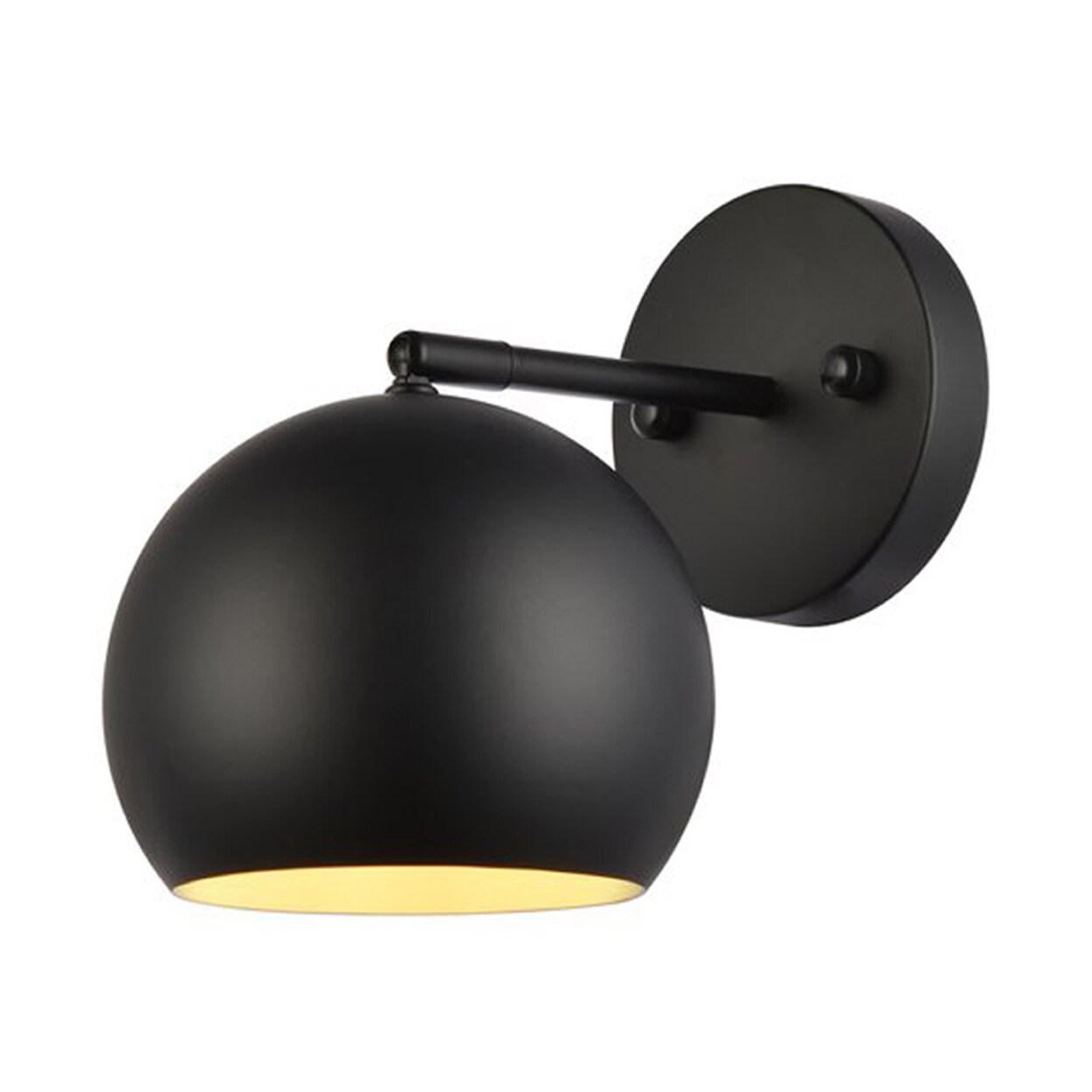 Living District Othello Midcentury Modern Globe Design 1 Light Black