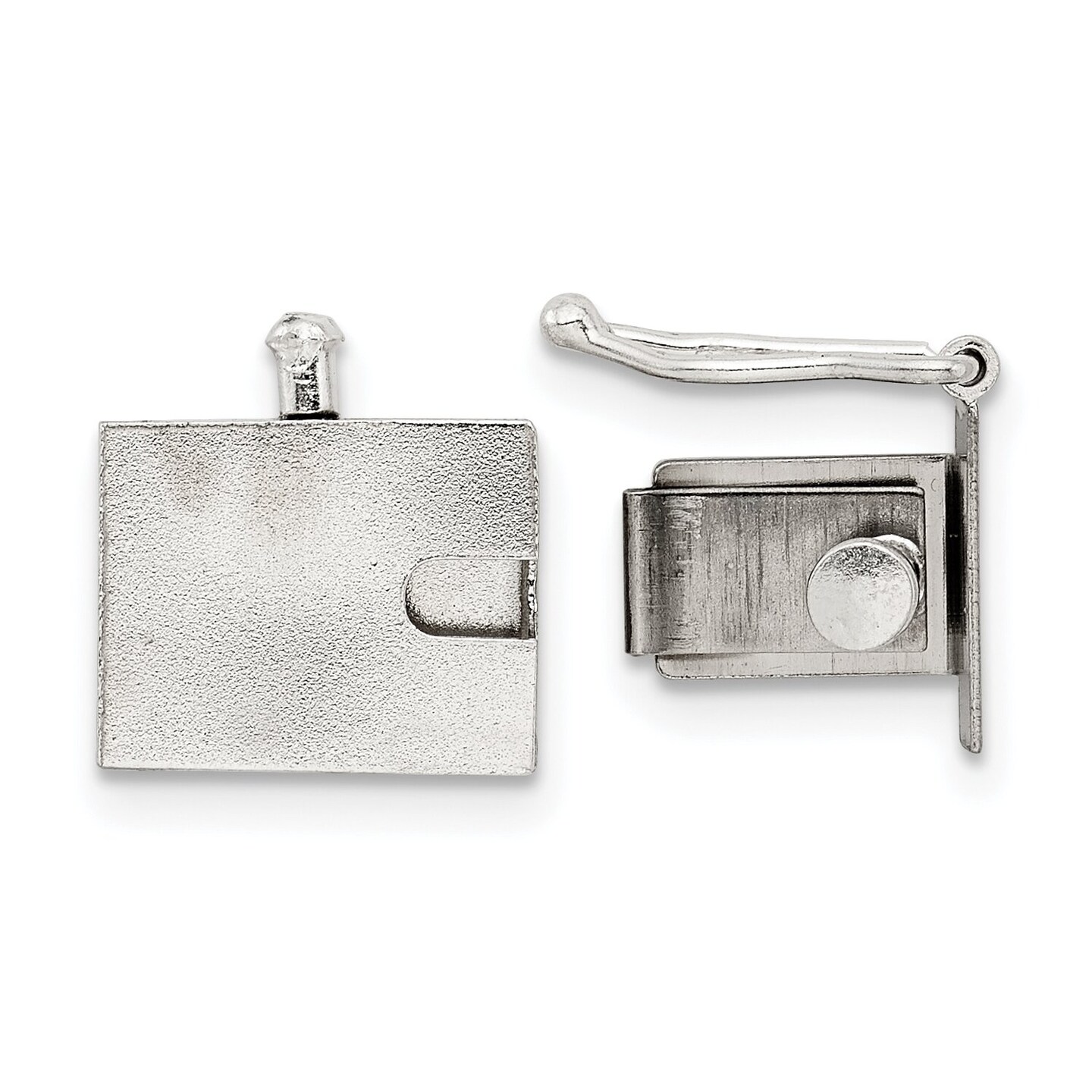 Sterling Silver Push Button Box Clasp 10.6mm