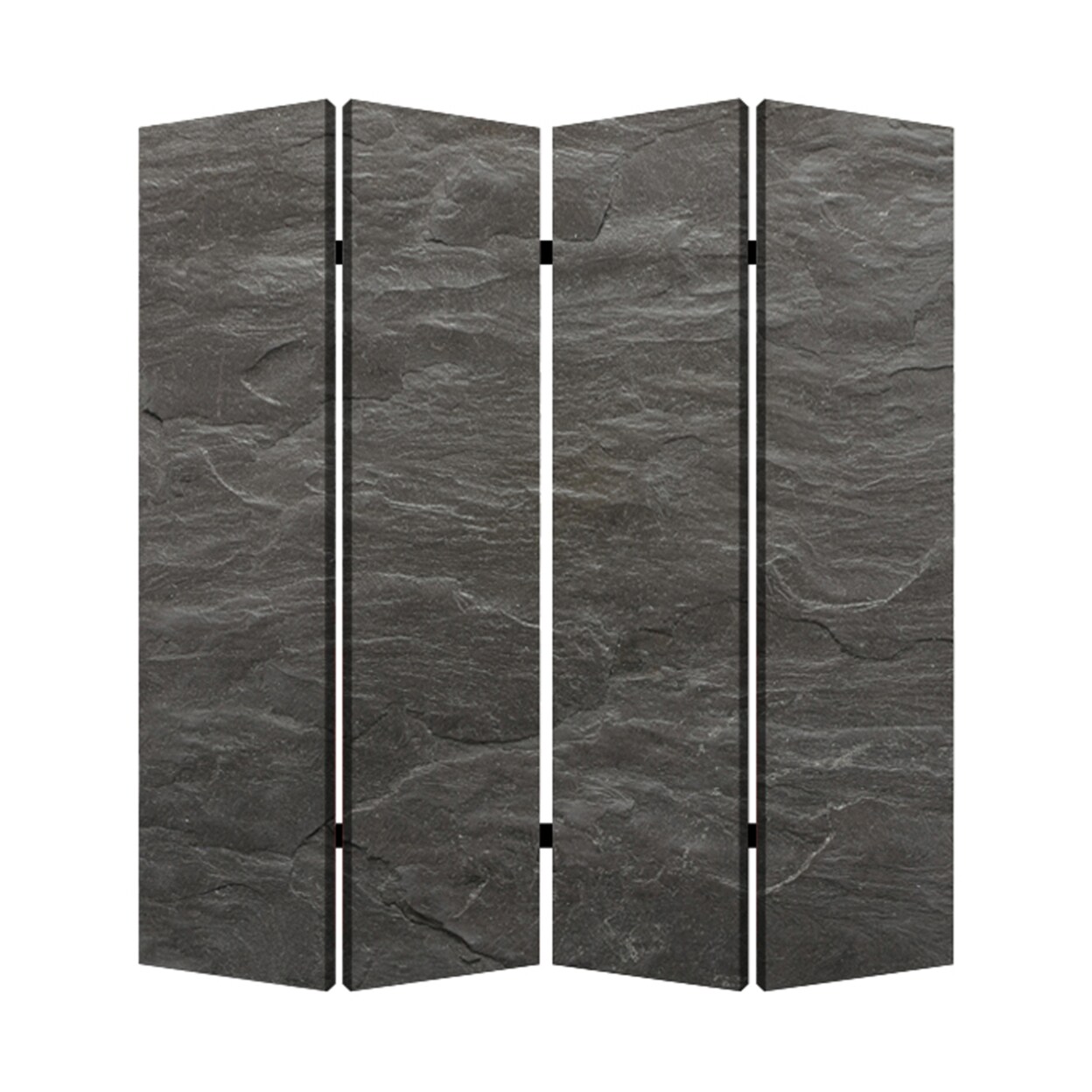 Screen Gems Home Decorative Black Slate Screen Room Divider - 4 Panel - Thumbnail 4