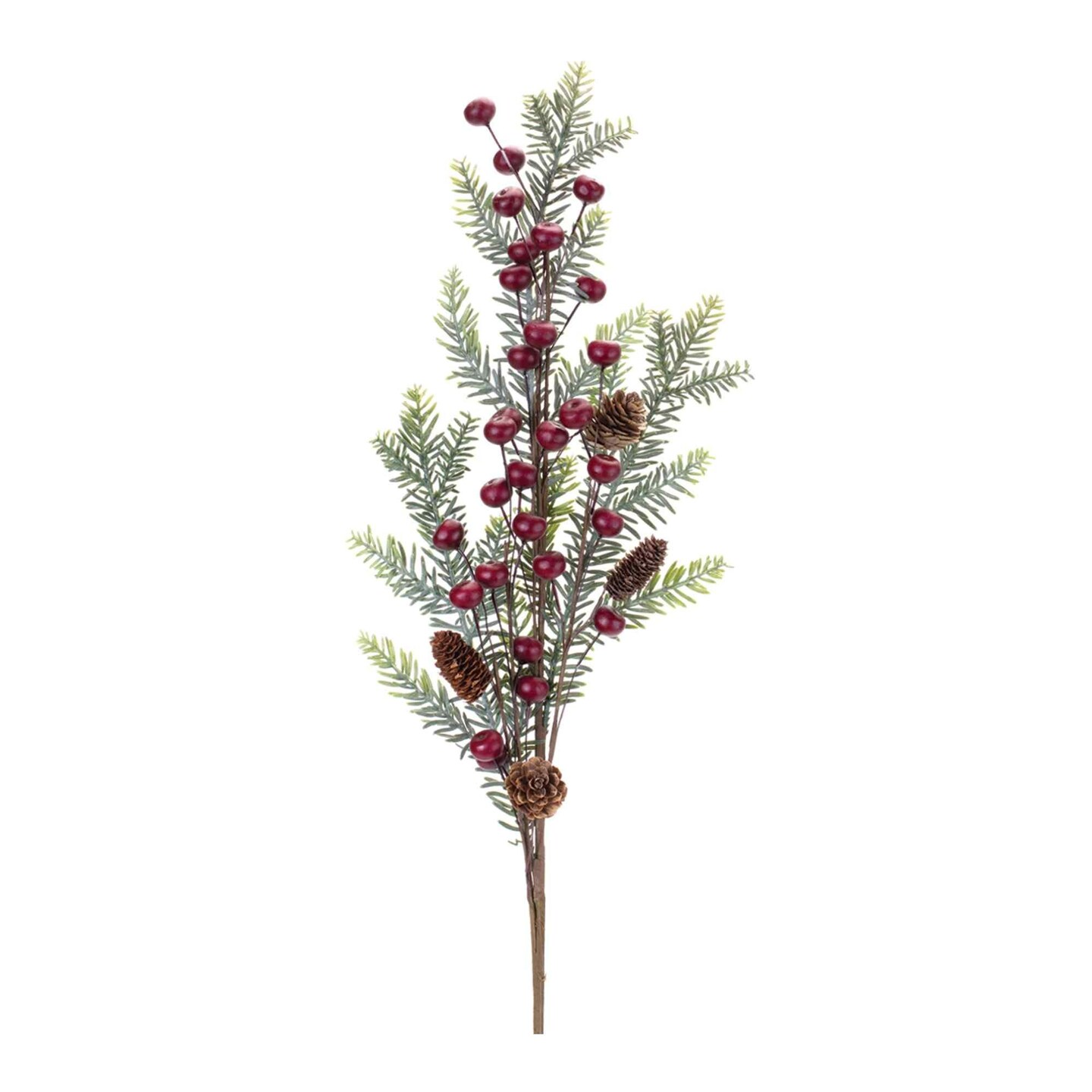 Melrose Set of 12 Pine with Berry and Pinecone Christmas Sprays 32&#x22;