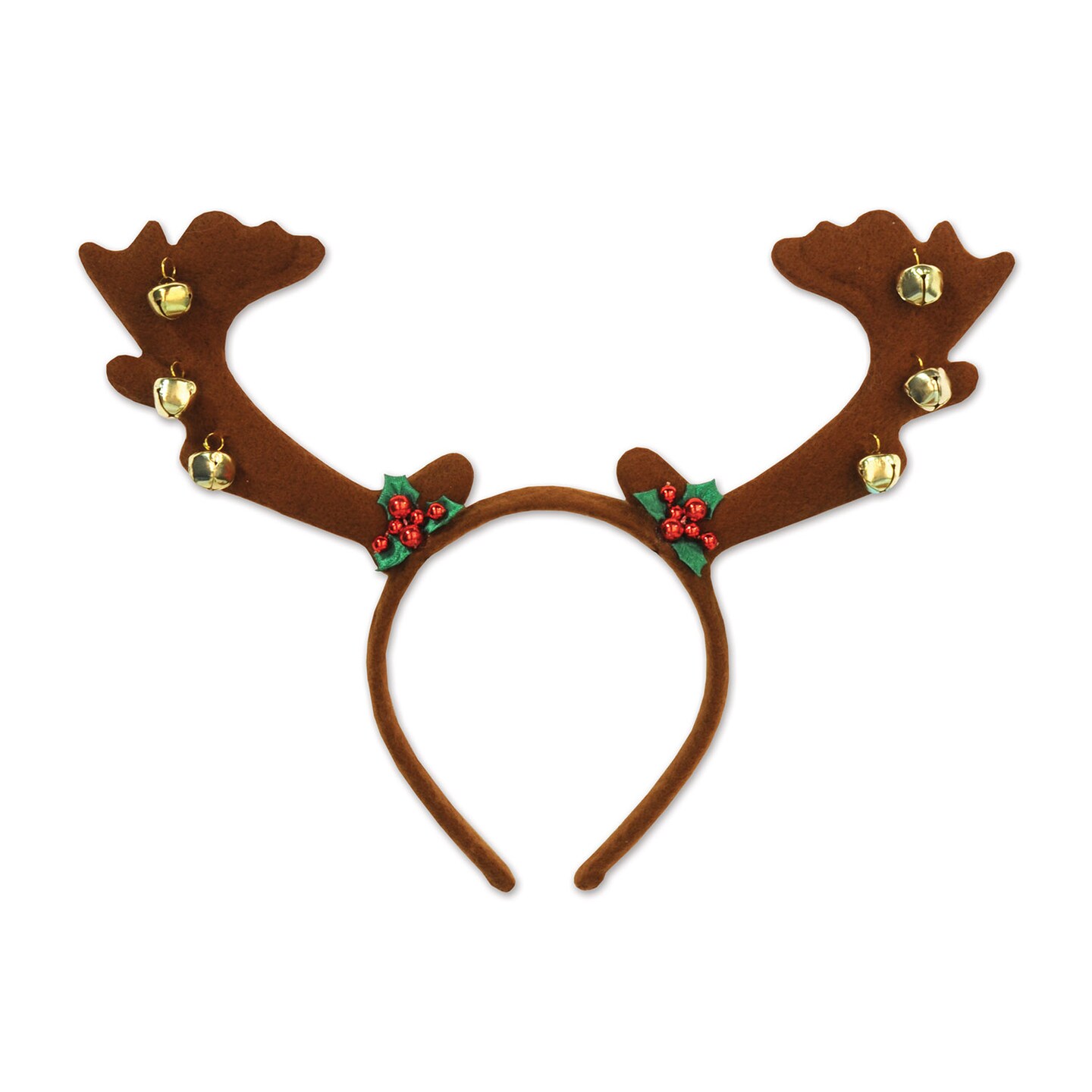 Beistle Pack of 12 Reindeer Antler with Bells Christmas Bopper Headbands Costume Accessories