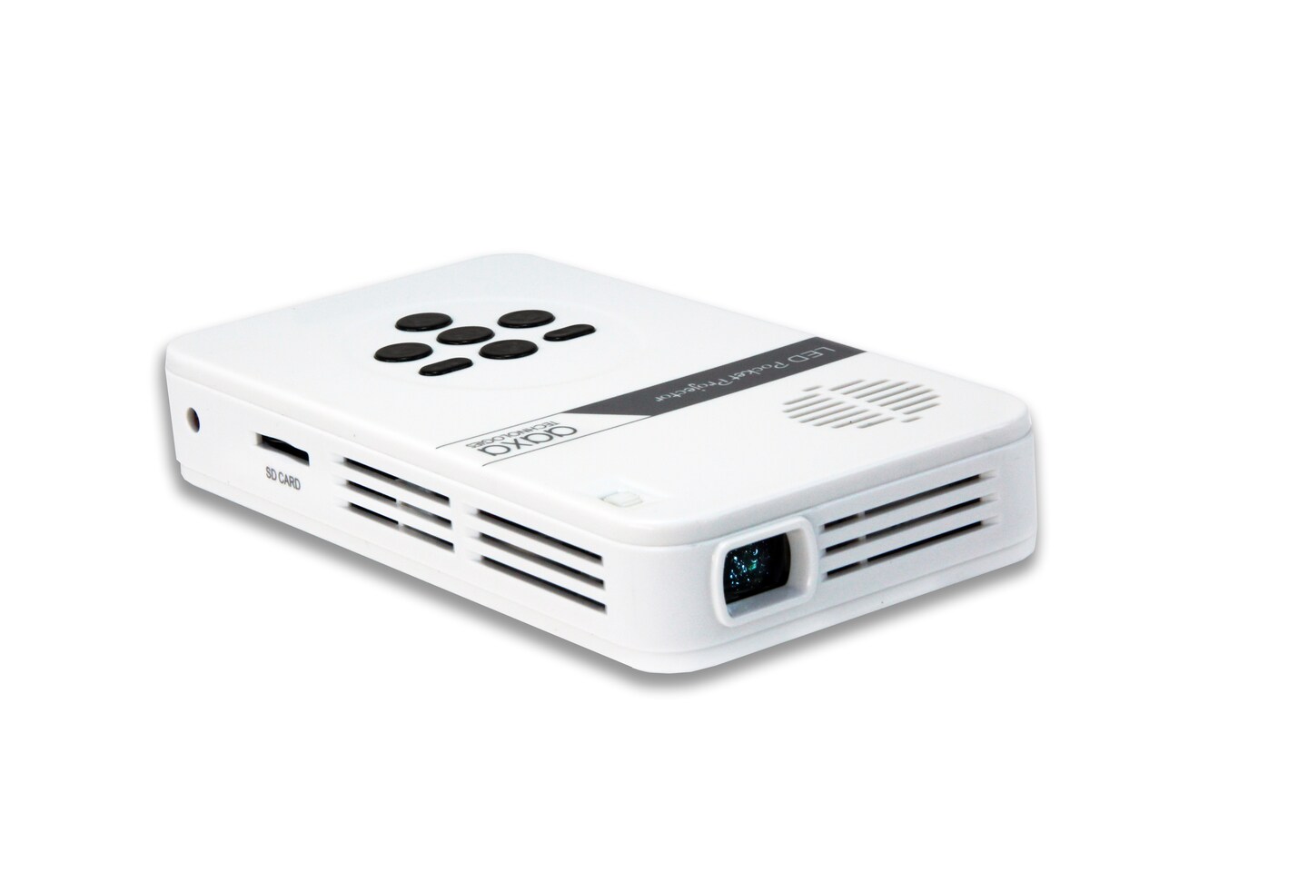 AAXA Technologies LED Pico Micro Video Projector - Pocket Size Portable Mobile Mini Projector with mini-HDMI, built-in Media Player & Speakers, 3.5mm Aux Out, Micro SD/USB readers and 80 Min Lithium-Ion Battery