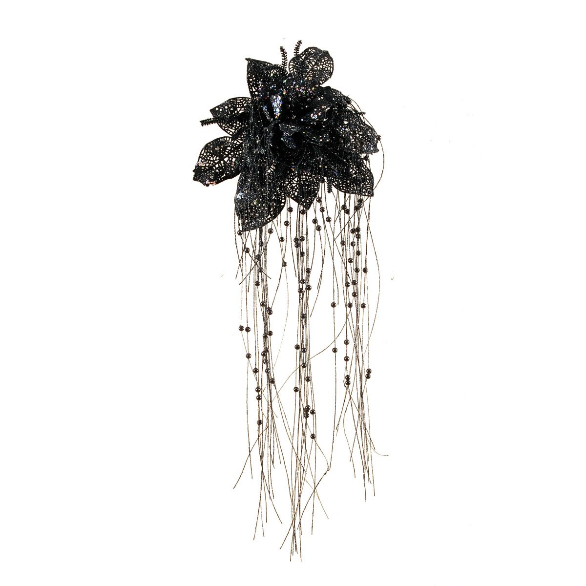 Halloween Black Dangling Bride&#x27;s Bouquet Christmas Xmas Ornament Decor Decoration
