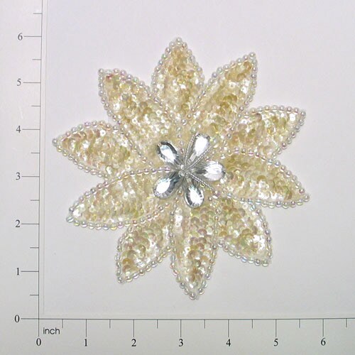 Poinsettia Sequin Applique/Patch