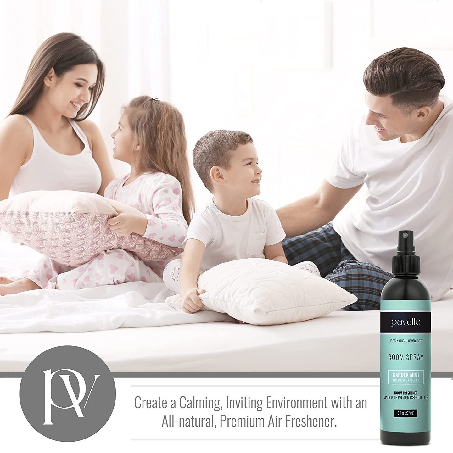 Pavelle Room Spray, Eucalyptus Essential Oil Non Toxic Air Freshener, 8 fl. oz (237ml)