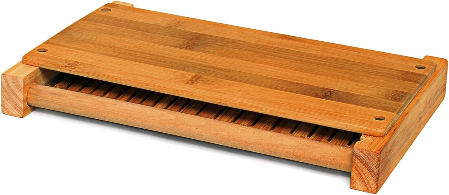 Dbtech Wood Bread Slicer for Homemade Bread, Compact & Foldable Bread Slice Guide