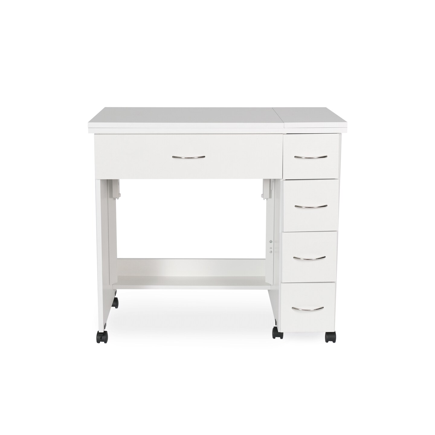 Arrow Classic Alice Sewing Cabinet with Hydraulic Lift & Storage - Ash White