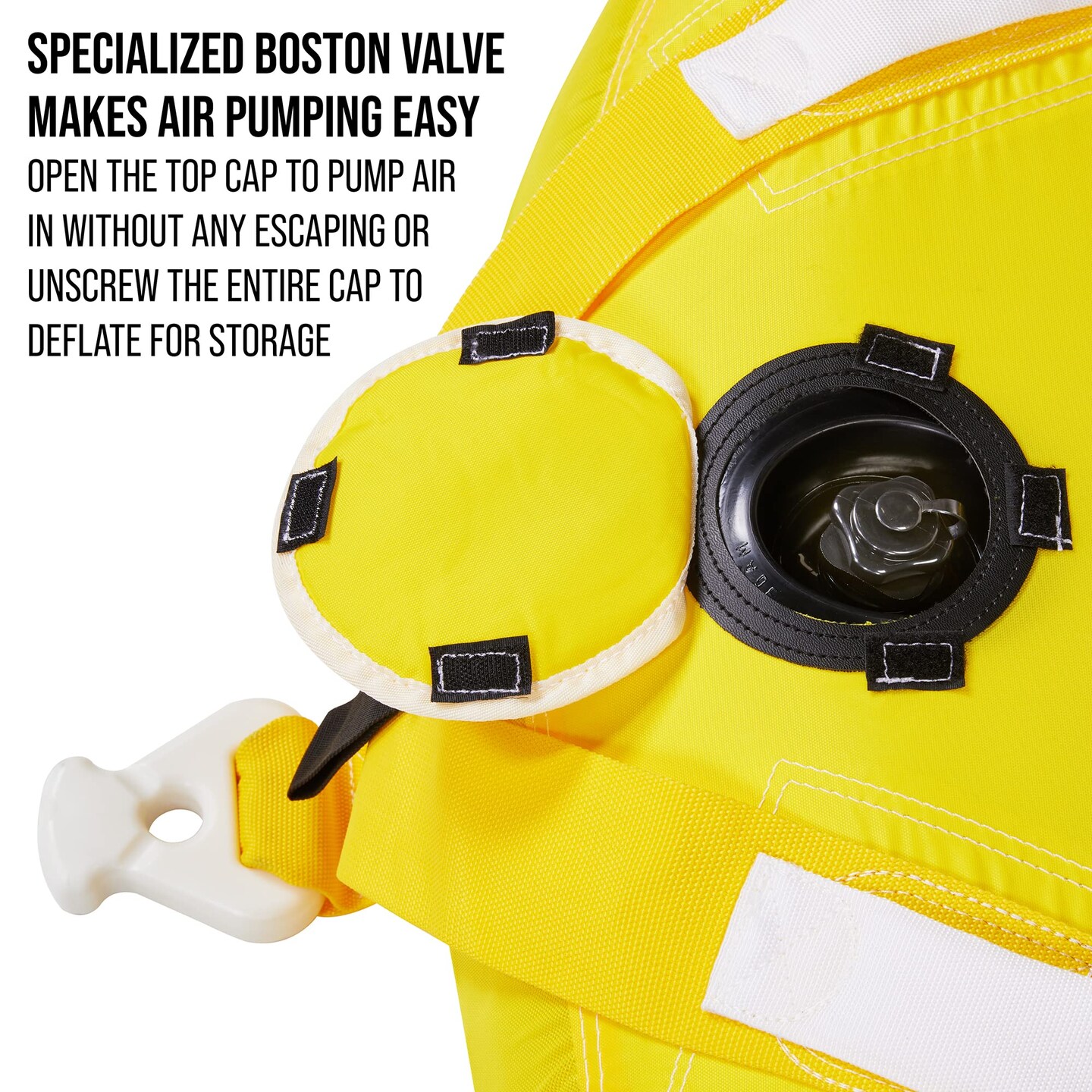 Sunny &#x26; Fun Boat Tubes and Towables, Water Tube for Boating with Air Pump &#x26; Tow Rope Included, Yellow
