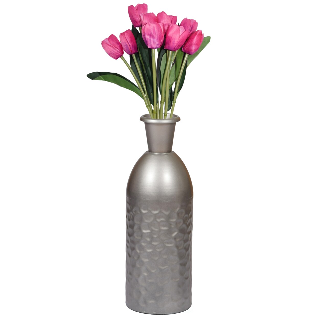 Uniquewise Modern Decorative Iron Hammered Tabletop Centerpiece Flower
