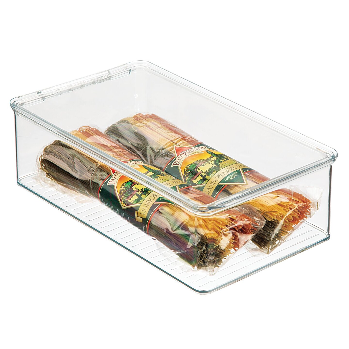 mDesign Plastic Stackable Kitchen Pantry Food Storage Organizer Bin Box ...