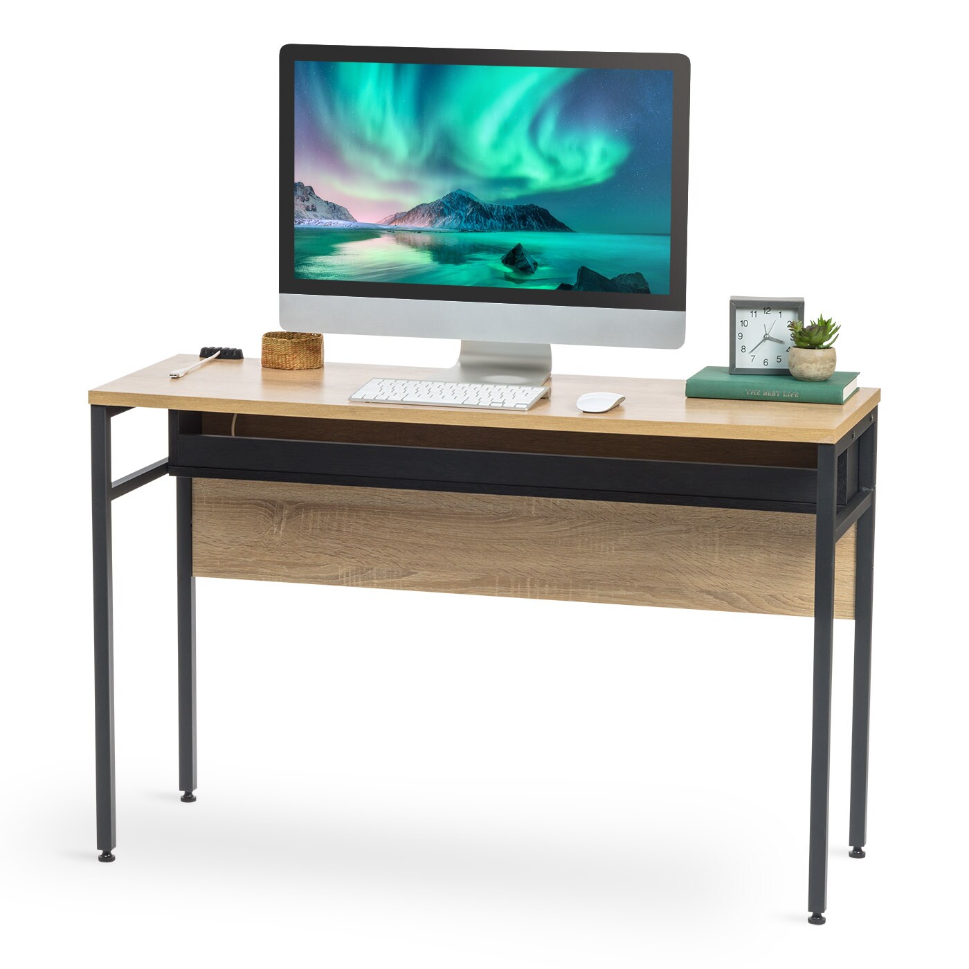 IRIS USA Office Computer Desk Table with Organizer and Cable Tray