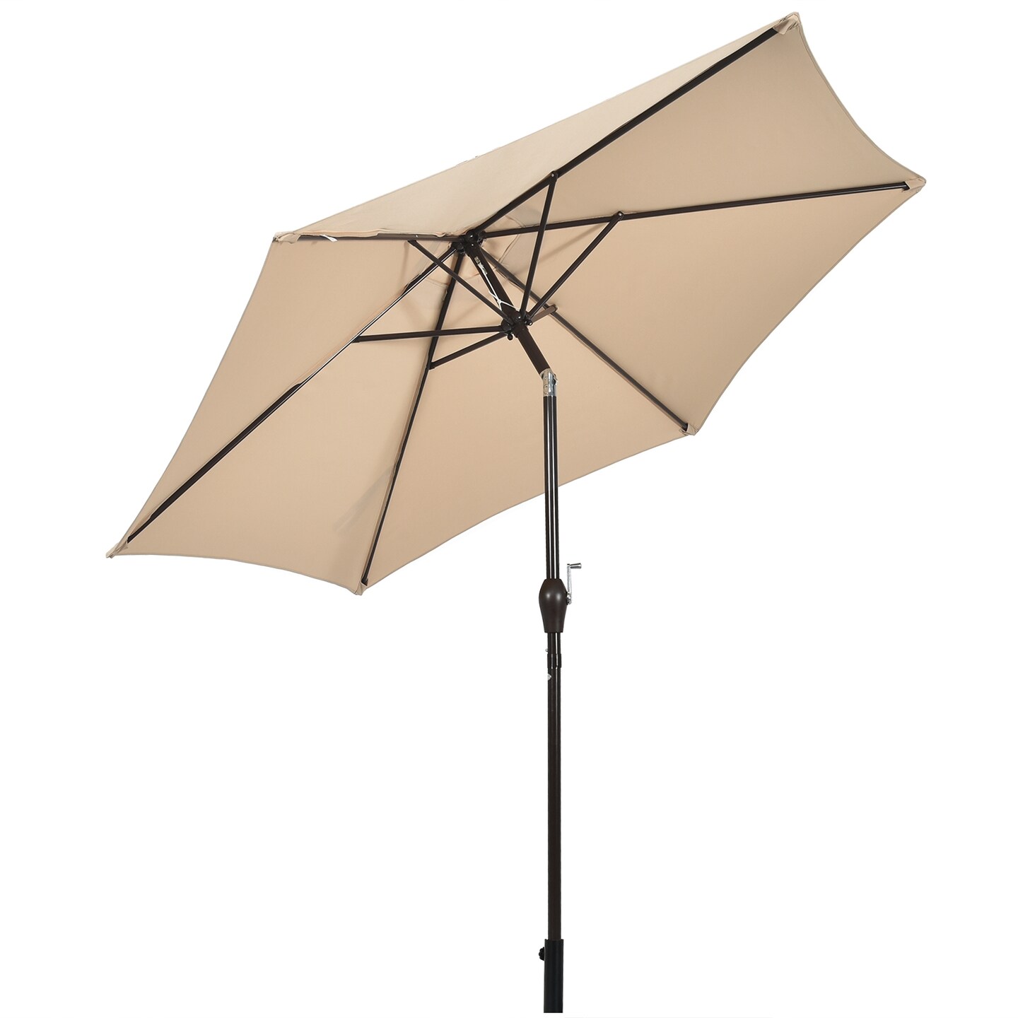 10 Feet Outdoor Patio Umbrella with Tilt Adjustment and Crank Without Base