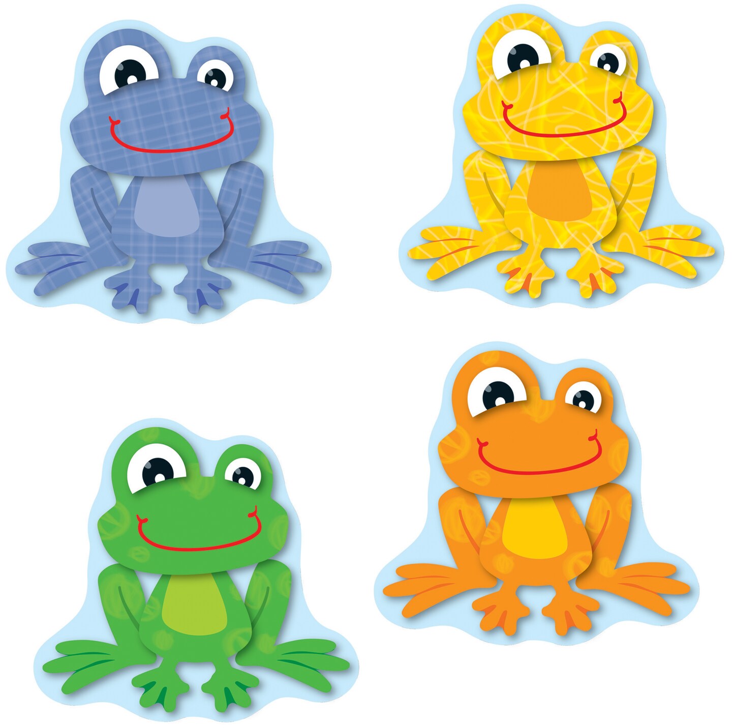 Carson Dellosa 36-Piece Funky Frog Cutouts, Colorful Cardstock Cut Outs for Bulletin Board, Posterboard, Name Tags, Party Decorations, and Classroom Decor