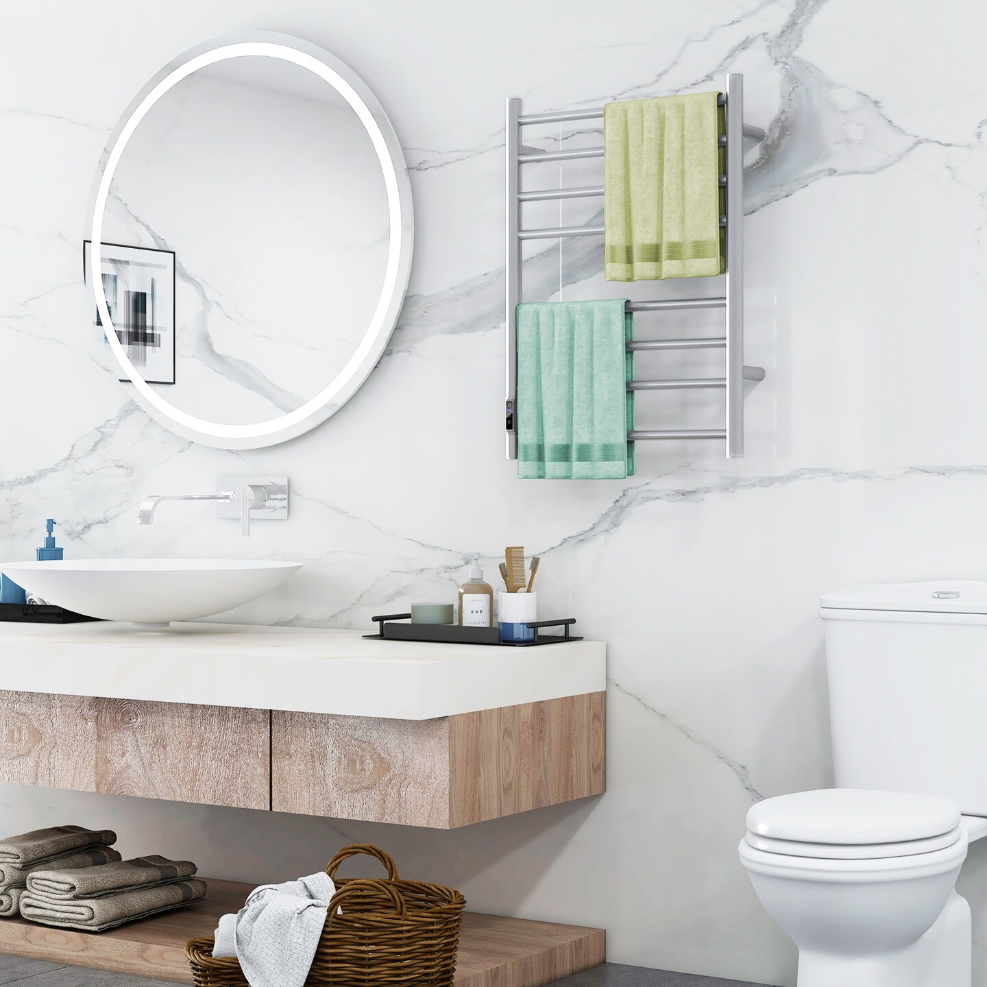 Electric Towel Warmer Rack-Silver