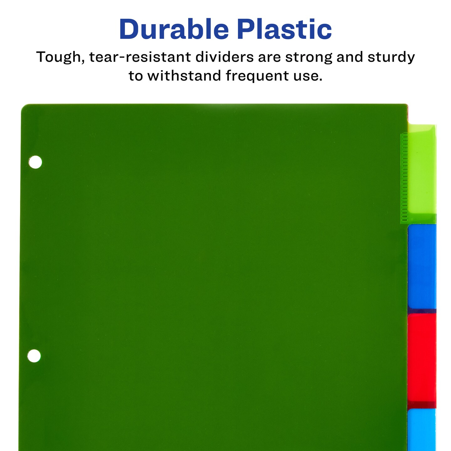 Avery Dividers for 3 Ring Binders, 5-Tab Binder Dividers, Plastic Binder Dividers, Insertable Big Tab, Multicolor, 3 Sets (71900)