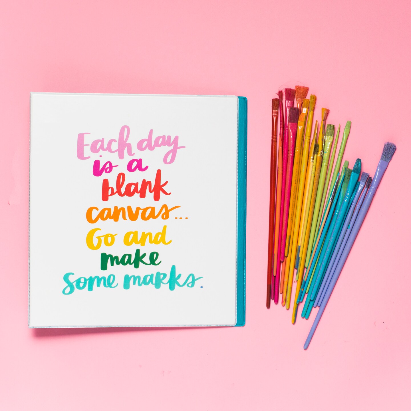 Avery + Amy Tangerine Designer Collection Binder, 1&#x22; Round Rings, 175-Sheet Capacity, Blank Canvas (28323)