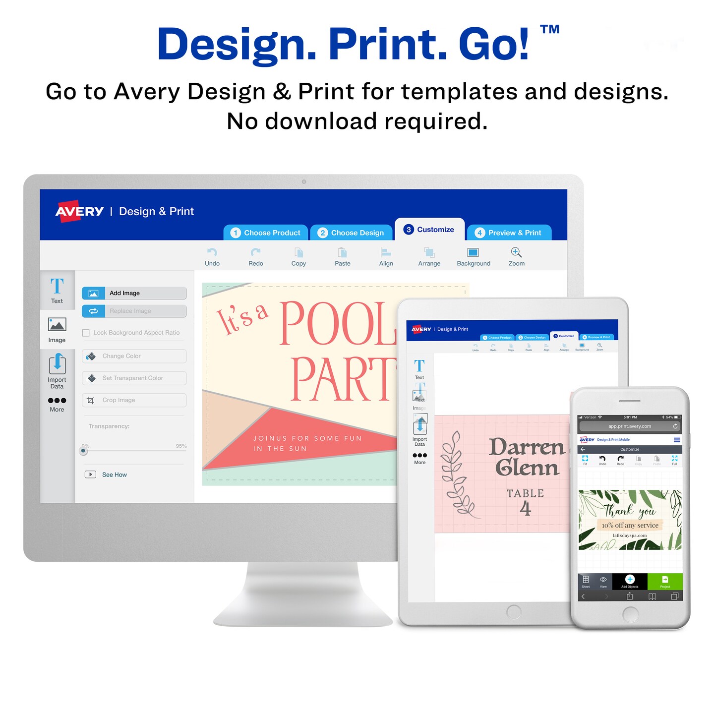 Avery Printable Greeting Cards with Envelopes, Half-Fold, 5.5&#x22; x 8.5&#x22;, Matte White, 30 Blank Greeting Cards for Inkjet Printers (8316)