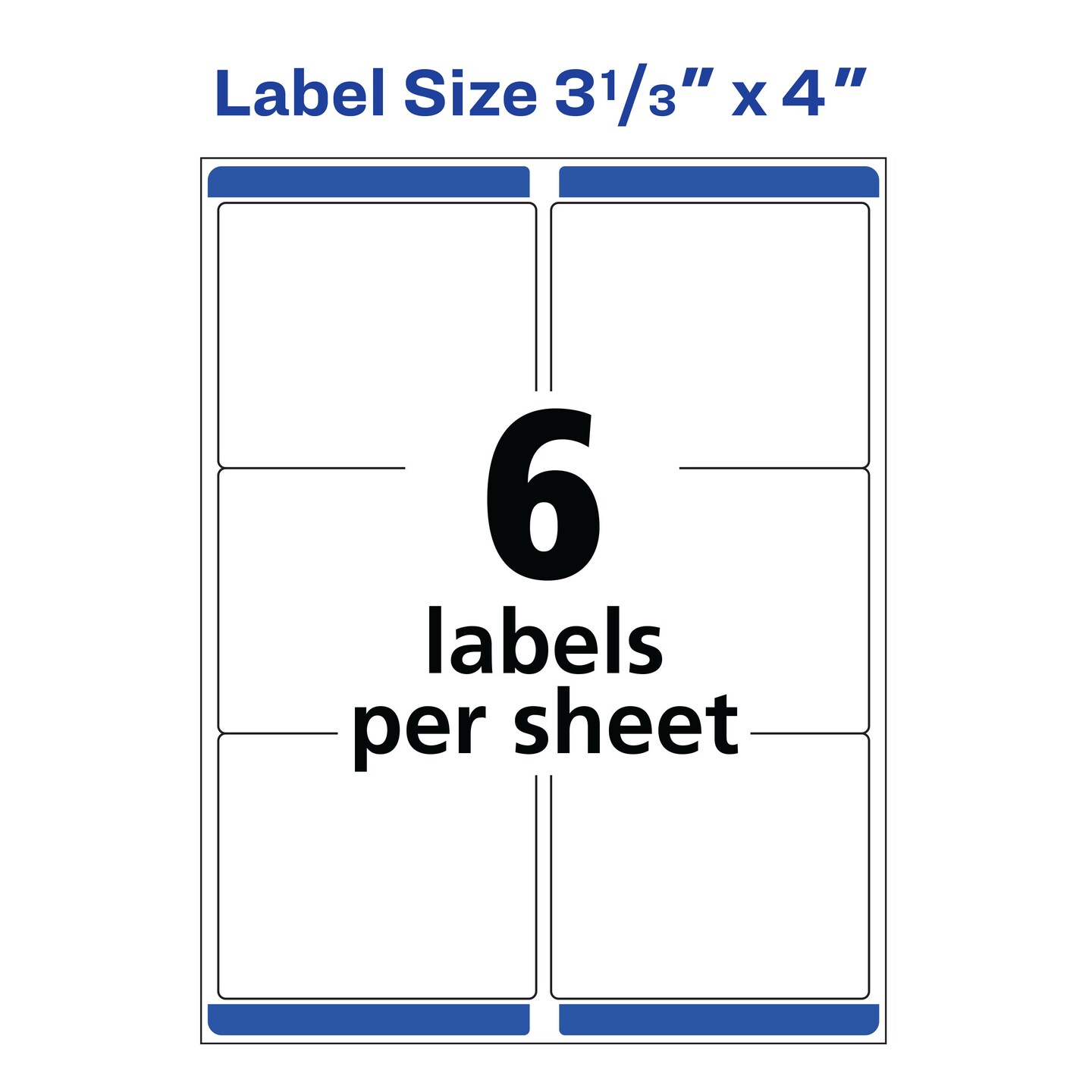 Avery Matte Clear Shipping Labels, Sure Feed Technology, Inkjet, 3-1/3&#x22; x 4&#x22;, 60 Labels (18664)