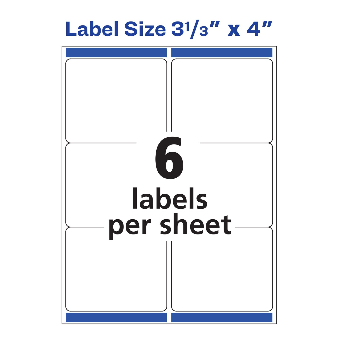 Avery Repositionable Shipping Labels, Sure Feed Technology, Repositionable Adhesive, 3-1/3&#x22; x 4&#x22;, 150 Labels (58164)