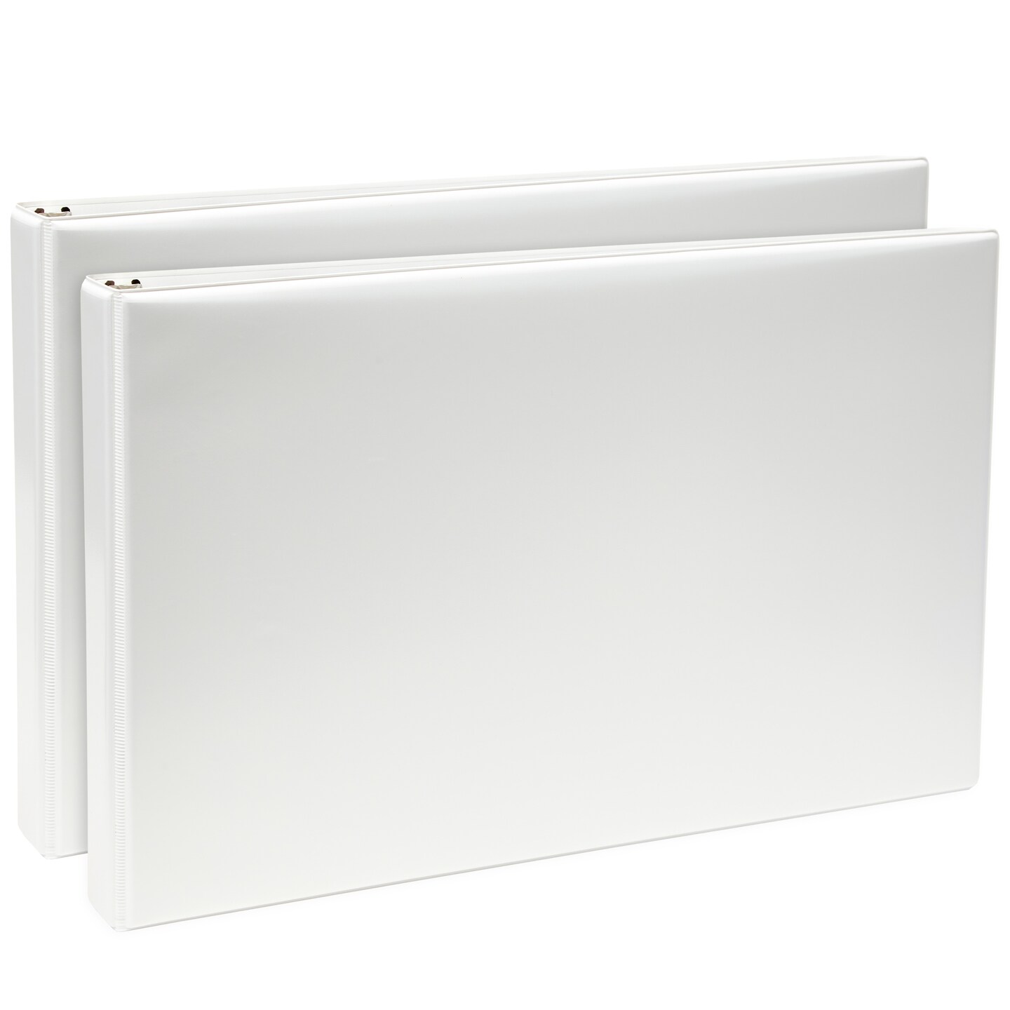 Avery Heavy-Duty View 3 Ring Binders, 1&#x22; Slant Rings, Holds 11&#x22; x 17&#x22; Paper, White, 2 Pack (17707)