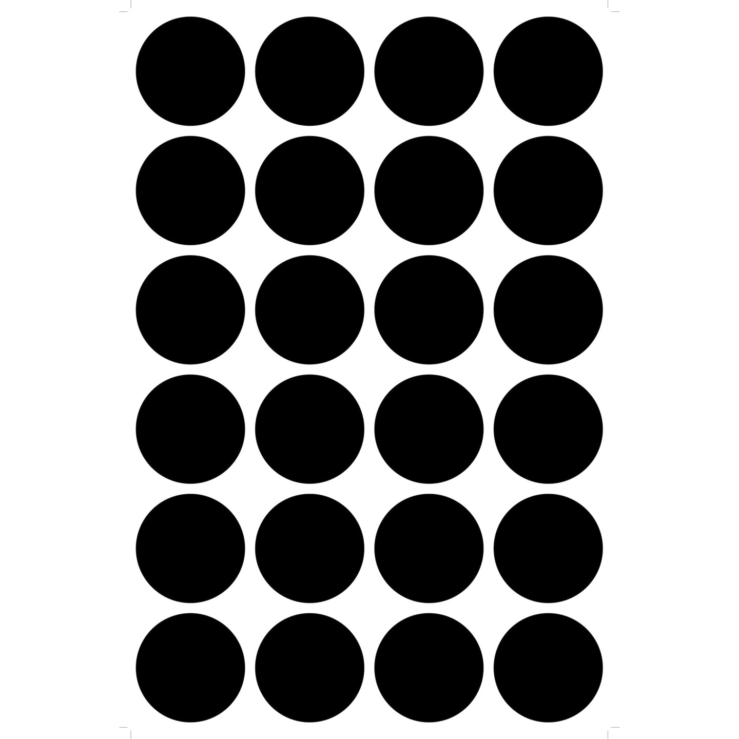 Dot Chalkboard Vinyl Labels, 2.75&#x22;, Pack of 24