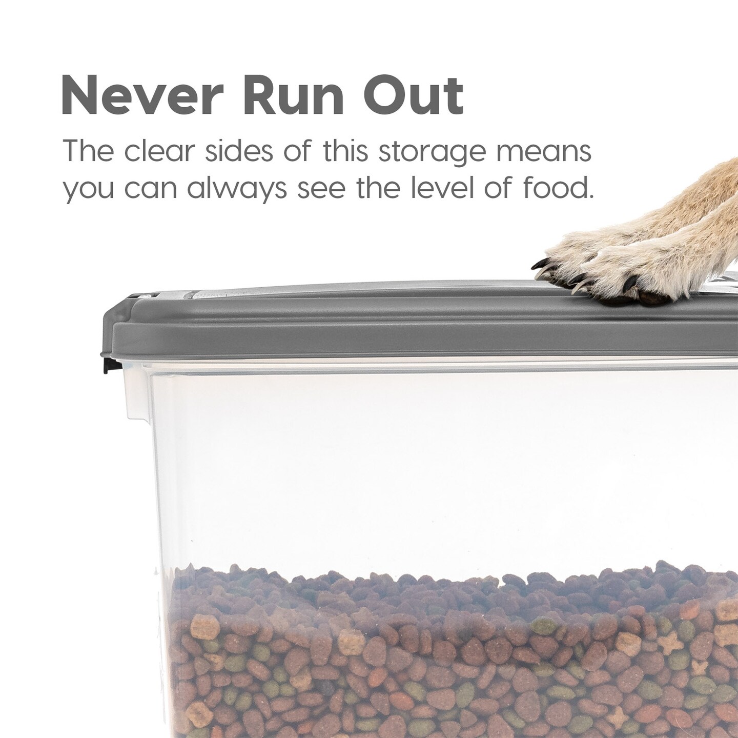 IRIS USA 30lbs+11lbs Airtight Pet Food Storage Container Combo with Scoop and Casters, up to 41lbs