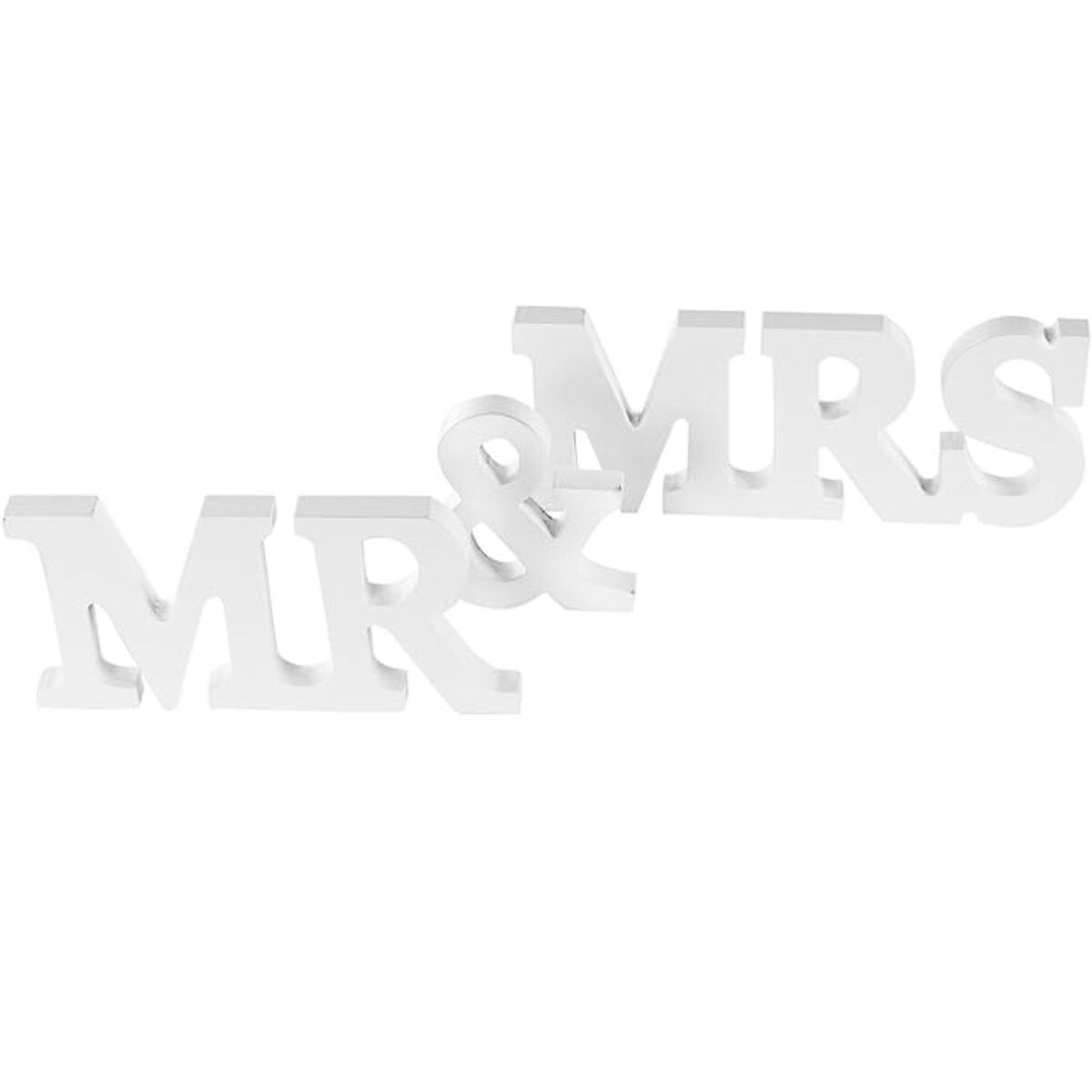 Simple Mr and Mrs Sign Table Top Decoration
