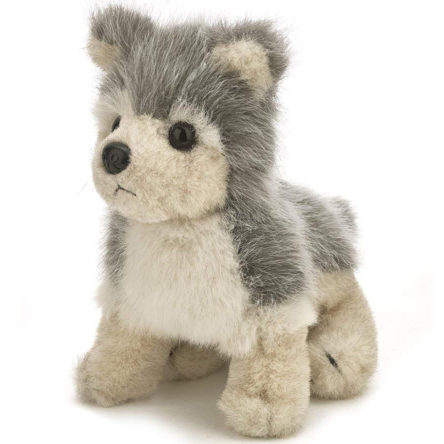 Bearington Timber The Gray Wolf: 8” Tall Stuffed Animal Plush Wolf with ...