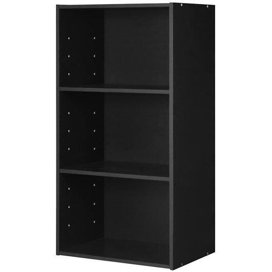 3-Tier Open Cube Bookshelf with Customizable Shelves Living Room Storage
