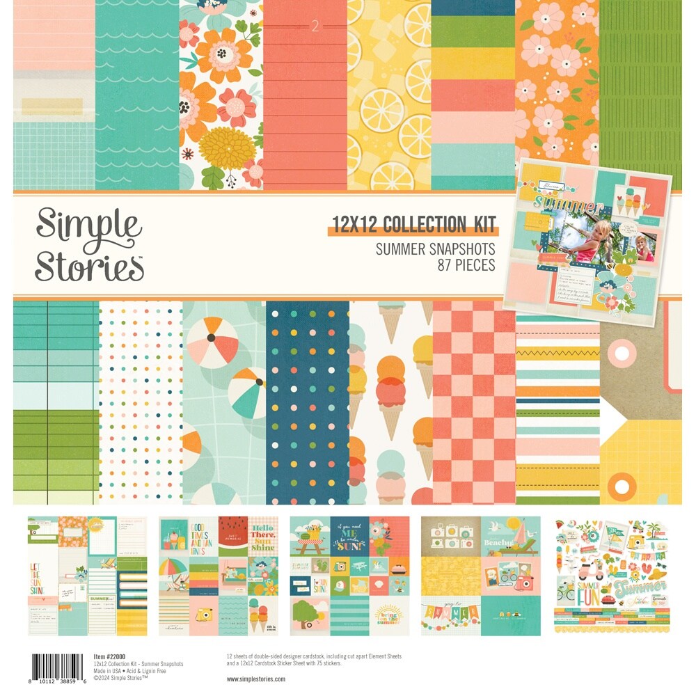 Simple Stories Collection Kit 12&#x22;X12&#x22;-Summer Snapshots