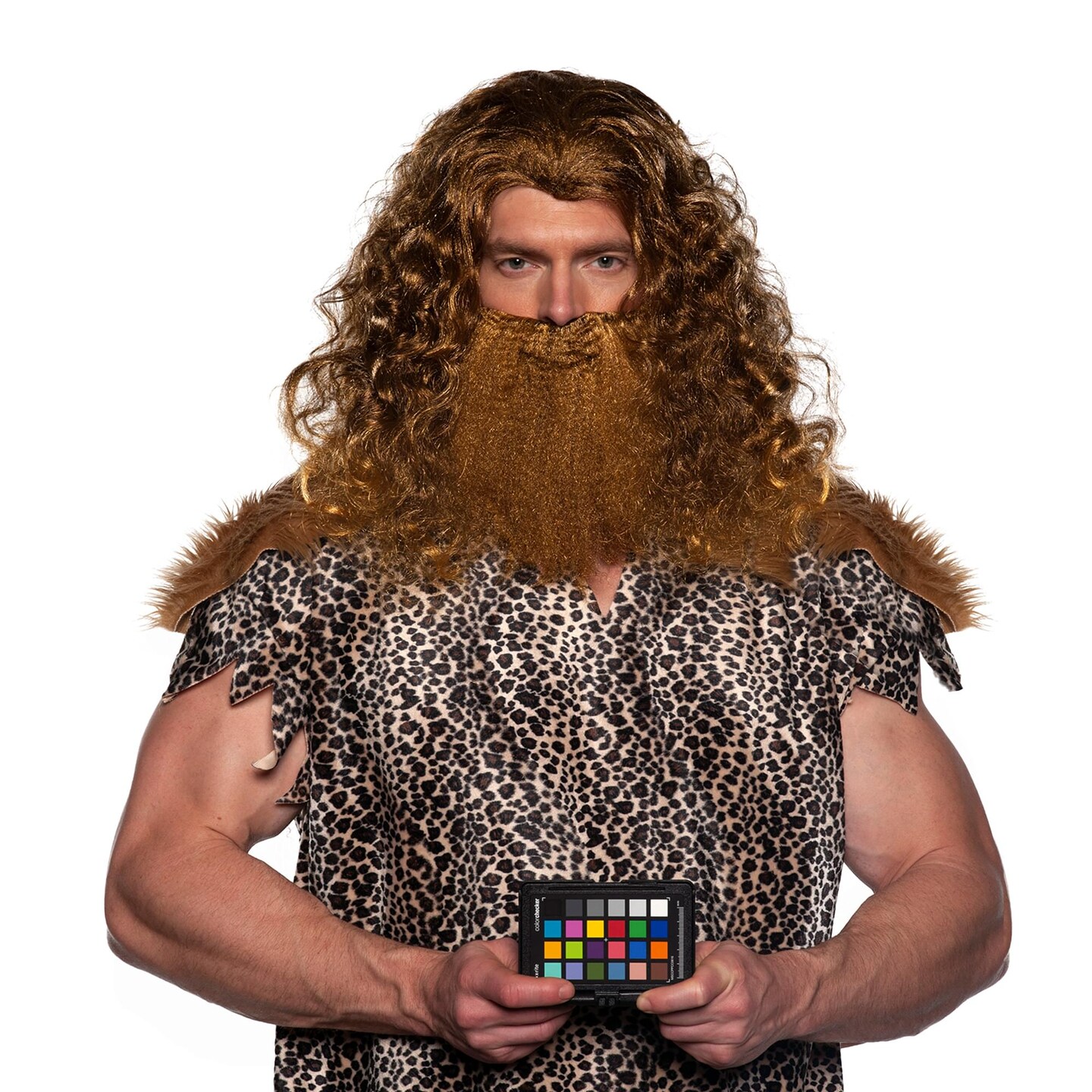 Viking Wig &#x26; Beard Adult Costume Set | Brown