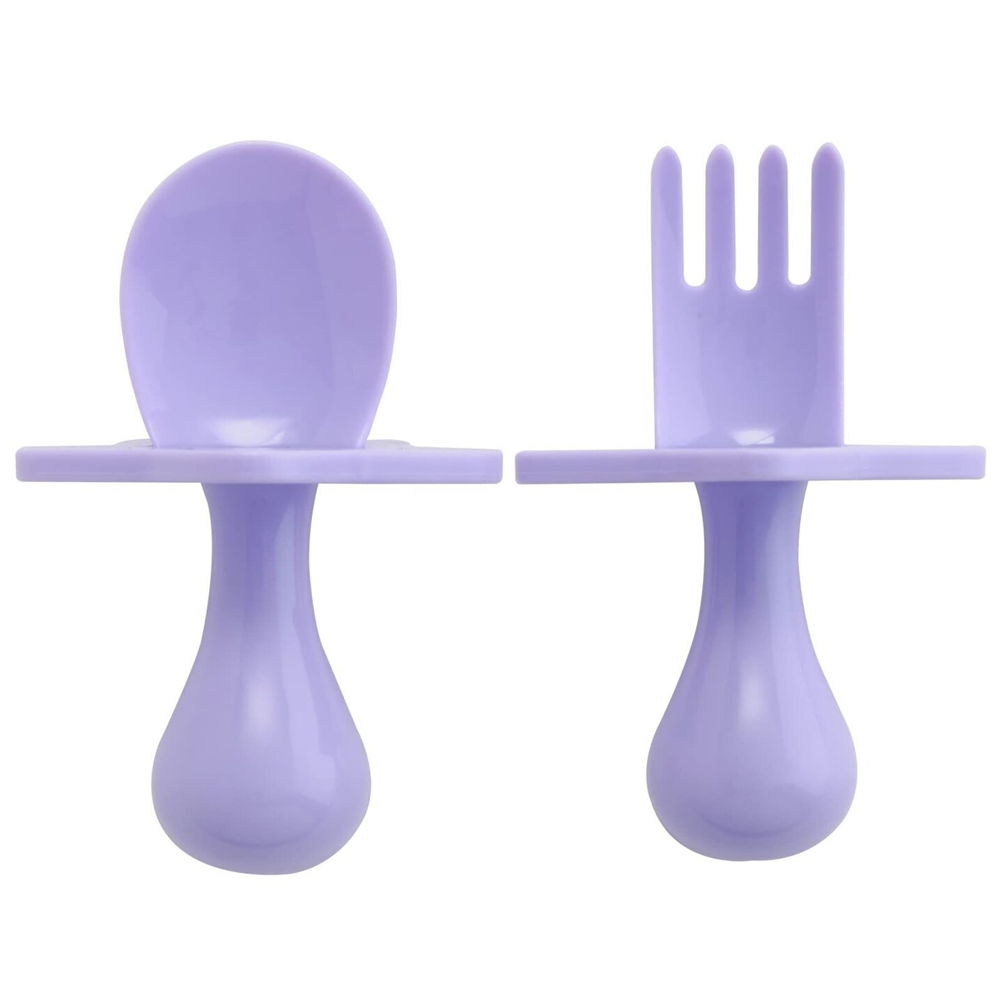 Nooli Toddler Utensils Toddler Eating Supplies Toddler Forks Silicone Baby Spoon, BPA Phthalates-Free, Dishwasher and Sterilizer Safe, Lavendar