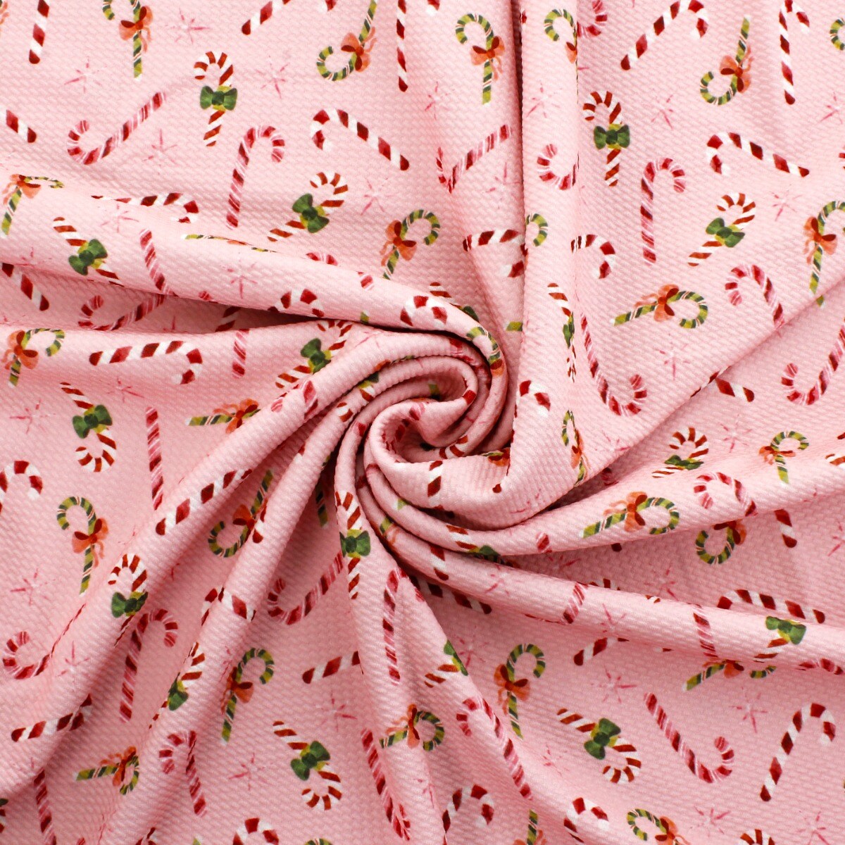 Pink Vintage Candy Canes Bullet Fabric 1 yard