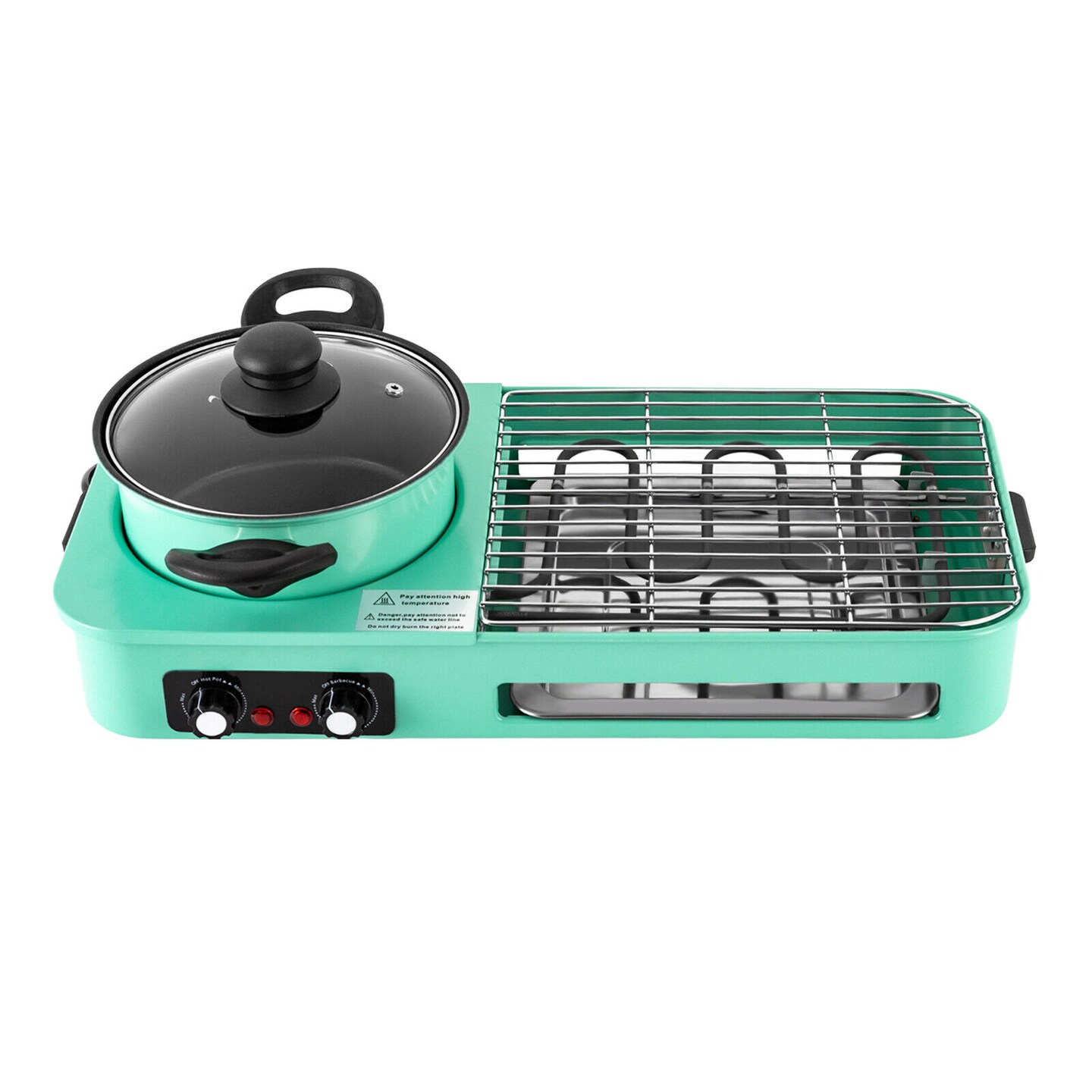 Kitcheniva 3 in 1 Electric Smokeless Grill Hot Pot 2200W