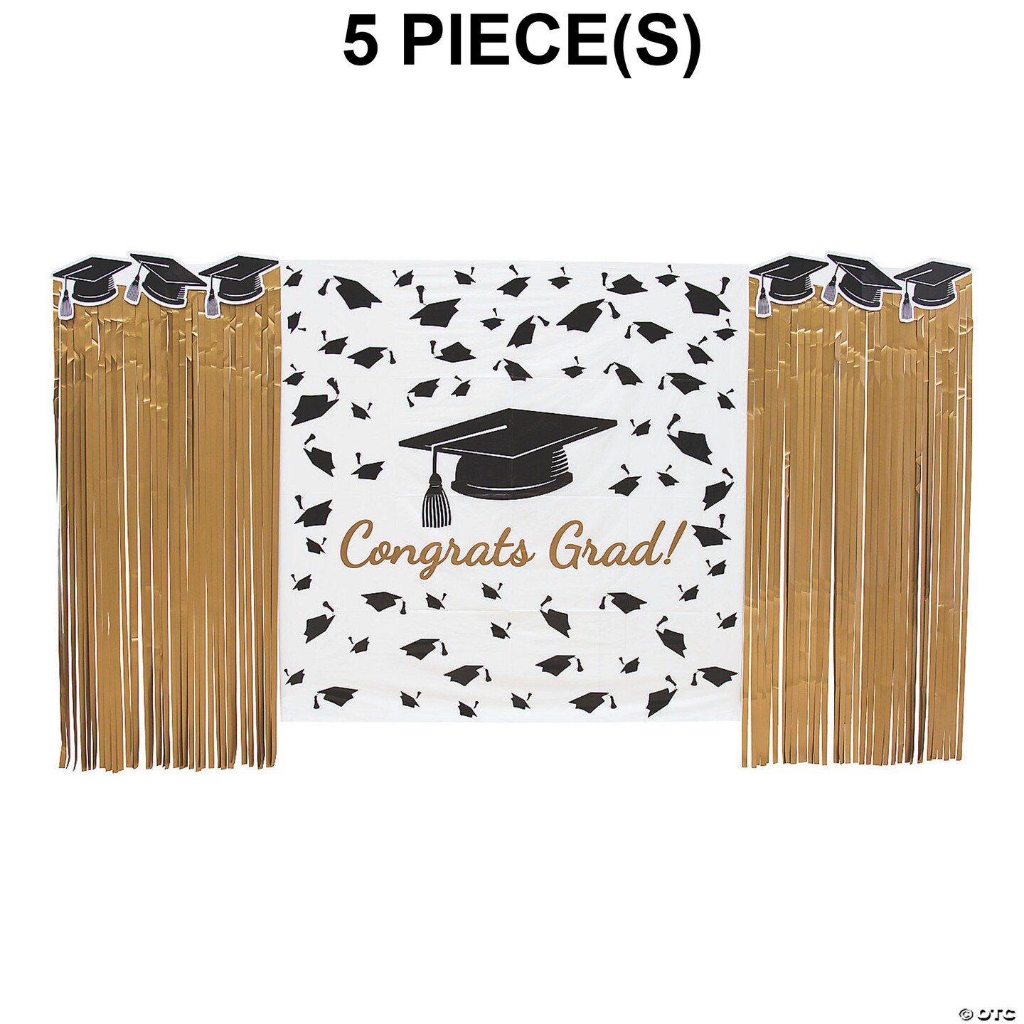 Blue Grad Backdrop Party Decoration Kit- 5 Pc.