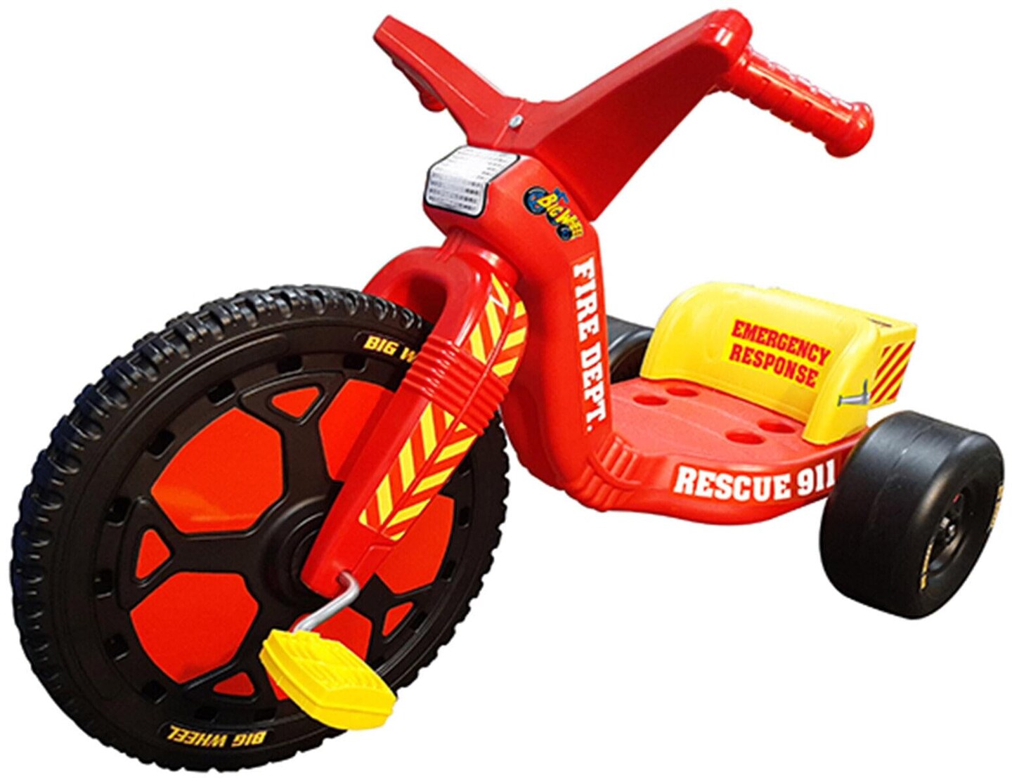 Fire Rescue Big Wheel Spin Out Racer 16 Inch Trike