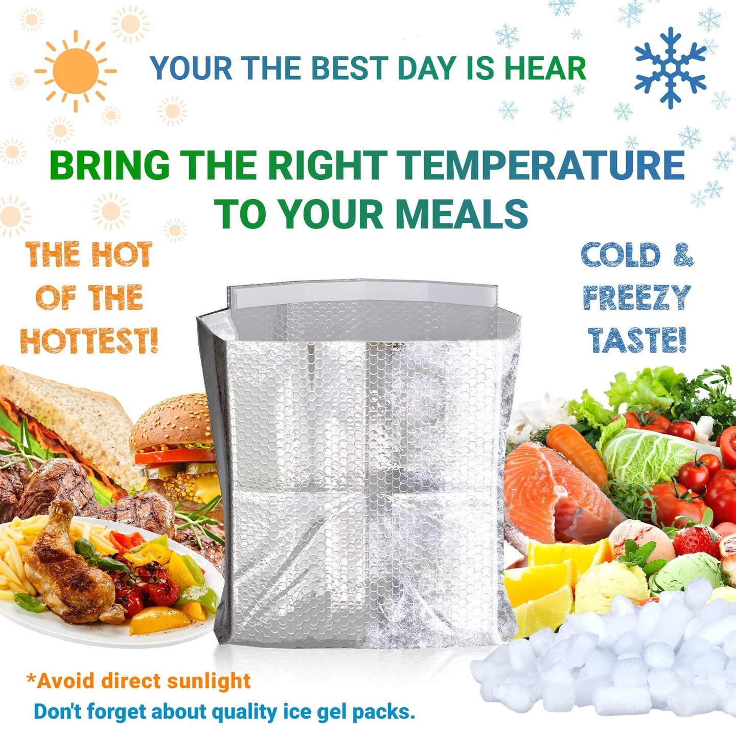 Insulated Box Liners Pack of 10 Thermal Box Liners 12 x 12 x 5.5 Box Size Metalized Cold Shipping Boxes with Gusseted Bottom 12 x 12 x 5 1/2 for Frozen Food with Adhesive Strip